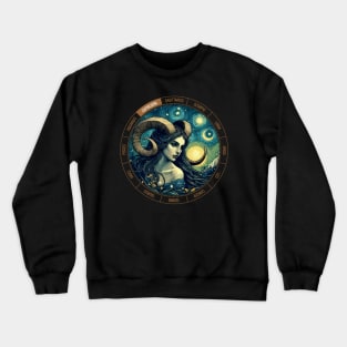 ZODIAC Capricorn - Astrological CAPRICORN - CAPRICORN - ZODIAC sign - Van Gogh style - 7 Crewneck Sweatshirt